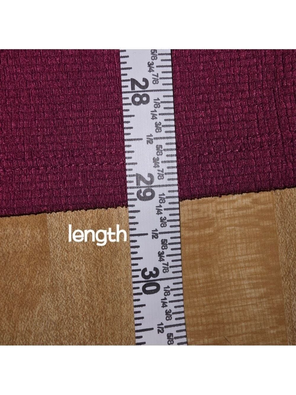 Calvin Klein Burgundy Ribbed Wrap Top XL #BL6 - Picture 7 of 9